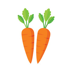 carrots on a white background vector art illustration