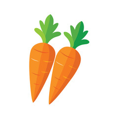 carrots on a white background vector art illustration