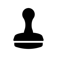 Black and white stamp icon indicating document validation or official approval