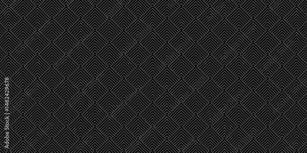 Poster overlapping create retro line pattern design. abstract overlapping black pattern wave lines fabric s