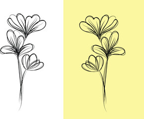 Vibrant Single Flower Design Detailed Botanical Illustration with Red Green Blue Yellow and Cyan Accents Perfect for Floral Prints Invitations and Branding