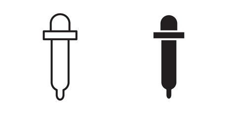 Dropper icon set flat style. Vector illustration collection.