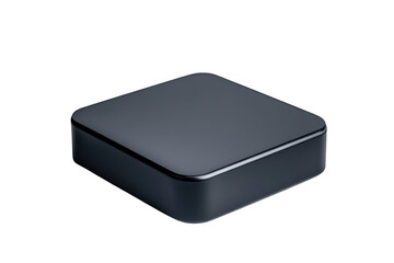 Fototapeta premium Dark box with rounded corners on transparent background