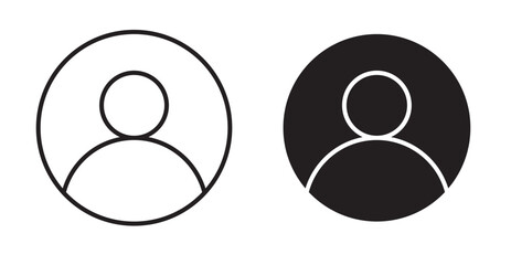 Profile icon set flat style. Vector illustration collection.