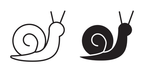 Snail icon set flat style. Vector illustration collection. © Hunt
