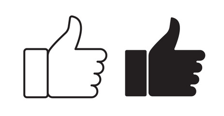 Like icon set flat style. Vector illustration collection.