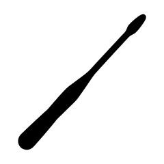 Black silhouette of a drumstick isolated on a white background illustration