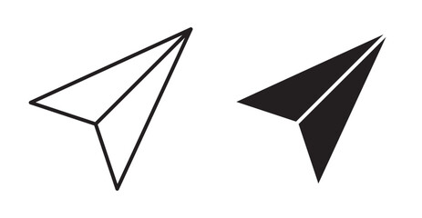 Send icon set flat style. Vector illustration collection.