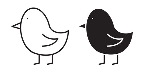 Chick icon set flat style. Vector illustration collection.