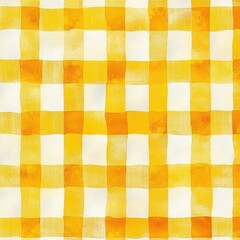 Bright and Cheerful Yellow and White Checkered Background Pattern