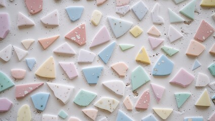 Pink Triangle Rose On Terrazzo Surface