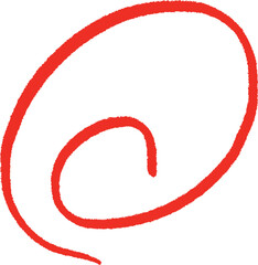 シンプルな手書きの赤い二重丸アイコン Adobe Illustrator Artwork
