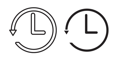 History icon set flat style. Vector illustration collection.