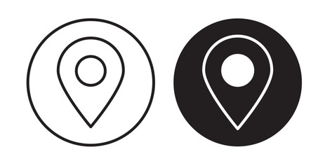 Navigation icon set flat style. Vector illustration collection.