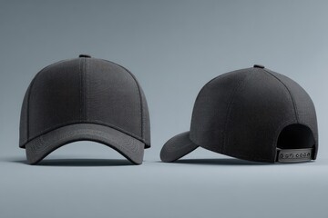 Blank dark gray baseball cap mockup