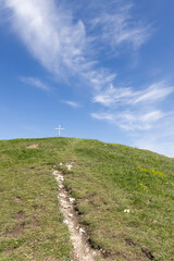 Gipfelkreuz auf dem Mitterberg bei Bad Feilnbach, Bayern