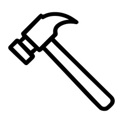 Hammer icon on white background vector
Vector icon household items home