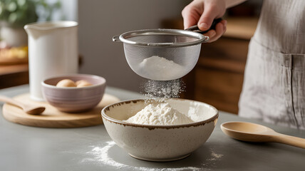Sifting Flour for Baking: A Culinary Delight