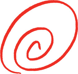 Fototapeta premium シンプルな手書きの赤い三重丸アイコン Adobe Illustrator Artwork