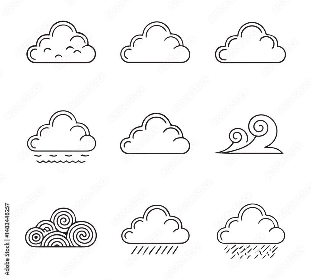 Poster cloud icon vector isolated on white background, cloud computing networking, digital service,informat