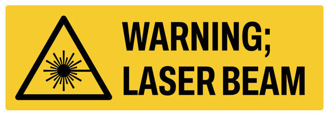 warning safety signs v2 uppercase text_warning ; laser beam_landscape size 1/2 a4,a3,a2,a1	 