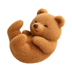 PNG Adorable fluffy bear illustration.