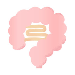 手描きのかわいい腸のイラスト