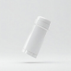A white cylindrical deodorant stick tube with cap