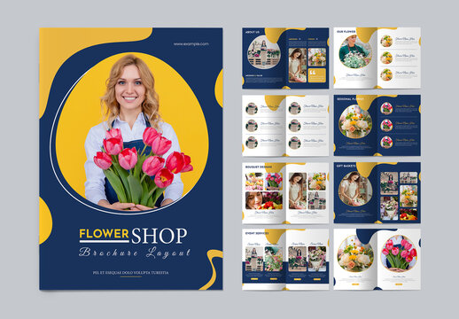 Flower Shop Brochure Layout Design