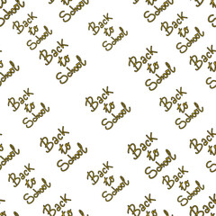 Seamless pattern with back to school lettering promoting education and learning for students returning to classes after summer break