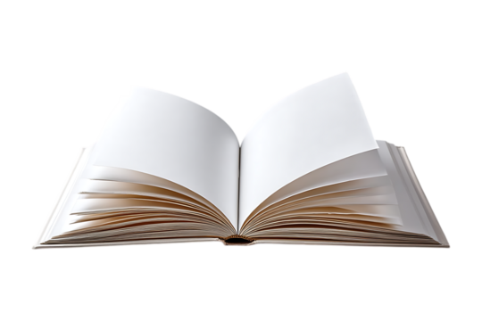 Open book with blank pages, ready for your text. - Powered by Adobe