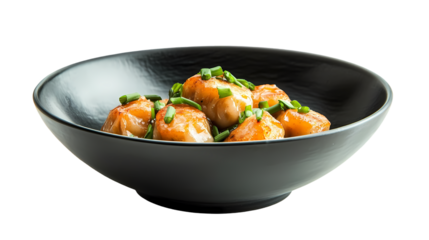 Delicious PanFried Dumplings isolated on transparent background