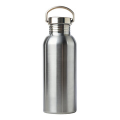 Modern stainless steel water bottle with screw cap