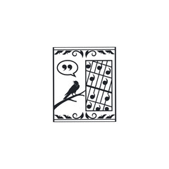 Black punctuation vector illustration of an abstract background