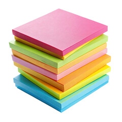 Stack of multicolored sticky notes