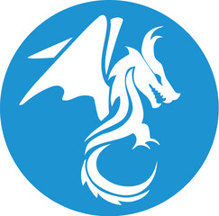 Dragon logo vector illustration