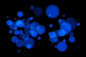 Minimal bokeh lights on black background with glowing circles and soft blur. Clean and elegant vector overlay for digital, abstract, or modern visual design.