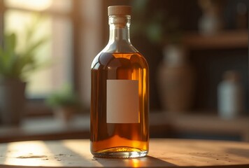 whiskey-bottle-cork-wood-table-drink-alcohol-liquor-vintage-warm-light