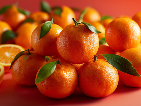 pile of fresh orange, studio lighting, top view


