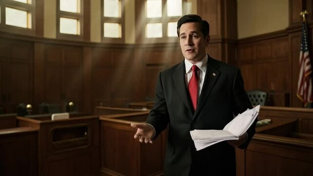 The prosecutor spoke confidently, presenting strong evidence to convince the jury of the defendant&rsquo;s guilt.
