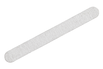 White Nail File isolated on a transparent background. Completely in focus. Full depth of field. PNG.
