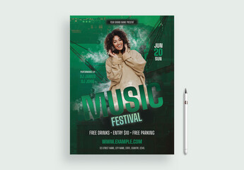 Hip Hop Music Festival Party Flyer