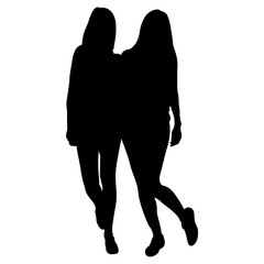 Friendship Day Silhouette. Vector Art