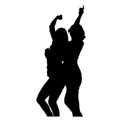 Friendship Day Silhouette. Vector Art