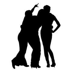 Friendship Day Silhouette. Vector Art