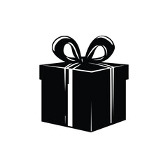 Obraz premium Gift box vector icon isolated on white background. Wrapped present with ribbon and bow, flat style illustration for packaging design, promotions, rewards, giveaways, marketing, and branding use.