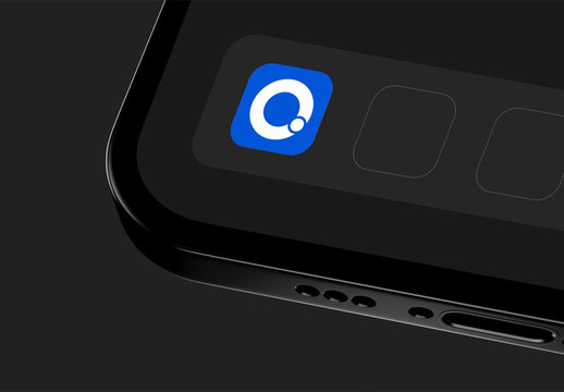 Top View Mobile App Icon UI Mockup