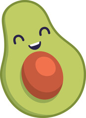Smiling Avocado Character