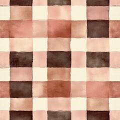 Fototapeta premium Soft Pastel Square Pattern in Earthy Tones for Modern Decor