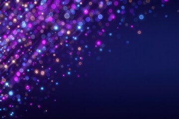 Obraz premium Enchanted cosmic bokeh pink and purple glow on navy background